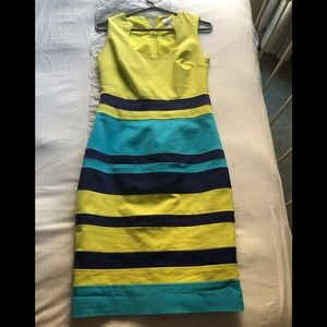 Bad glee Mischka color block dress